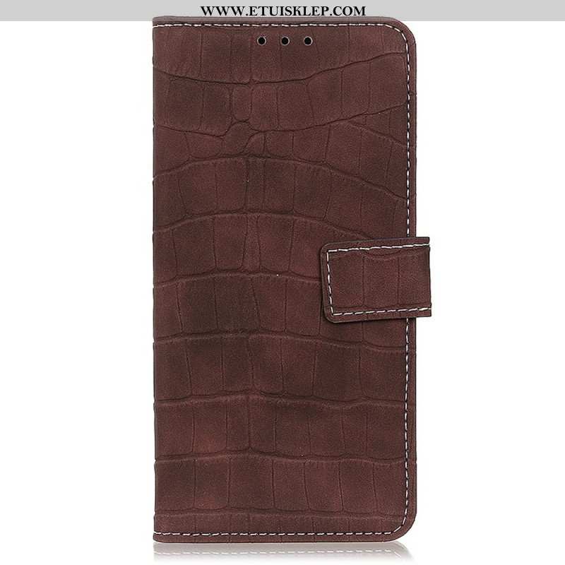 Etui Folio do Samsung Galaxy M33 5G Efekt Skóry Krokodyla